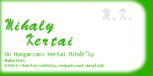 mihaly kertai business card